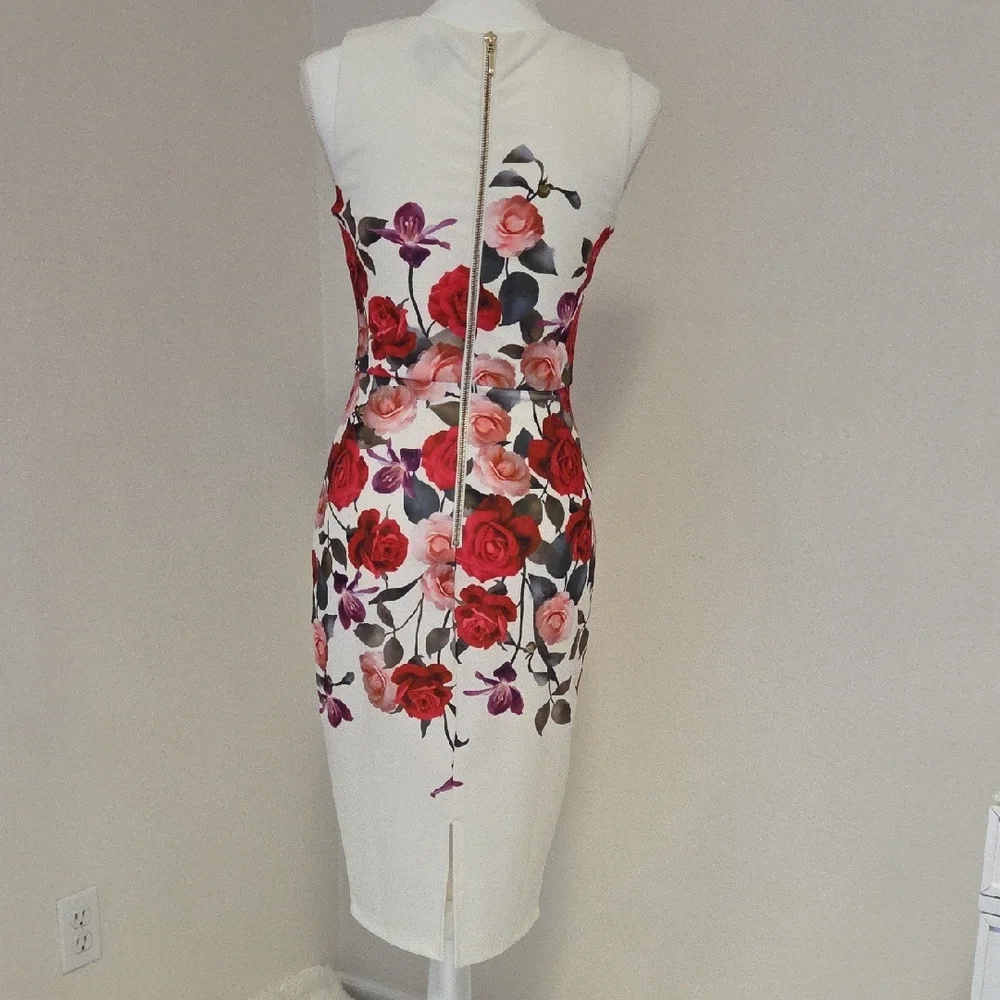 Premier Amour Sheath Midi Dress for Cocktail. Sz 2 - Picture 3 of 7